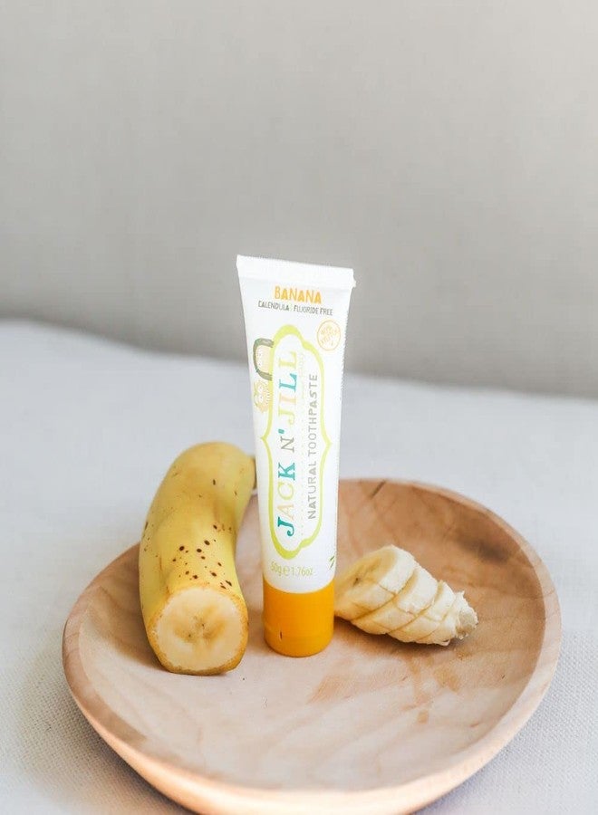 Jack N' Jill Natural Toothpaste for Baby and Infants - Fluoride Free Training Toothpaste, 40% Xylitol, BPA Free - Banana, 1.76 oz (Pack of 4) - Image 5